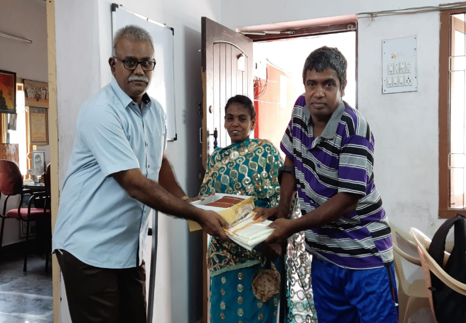 TNDFC TRUST Wedding Silk Sarees, Silk Cut Vesti – Shirt for the disabled people
