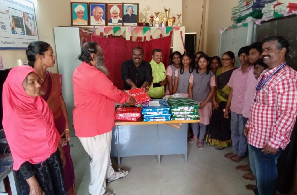 Flood relif to Govt. school student at perumbakkam