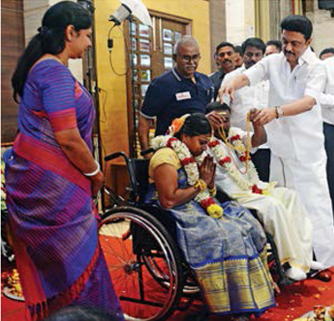 51 Differently Abled couples were married by Chief Minister M. K. Stalin