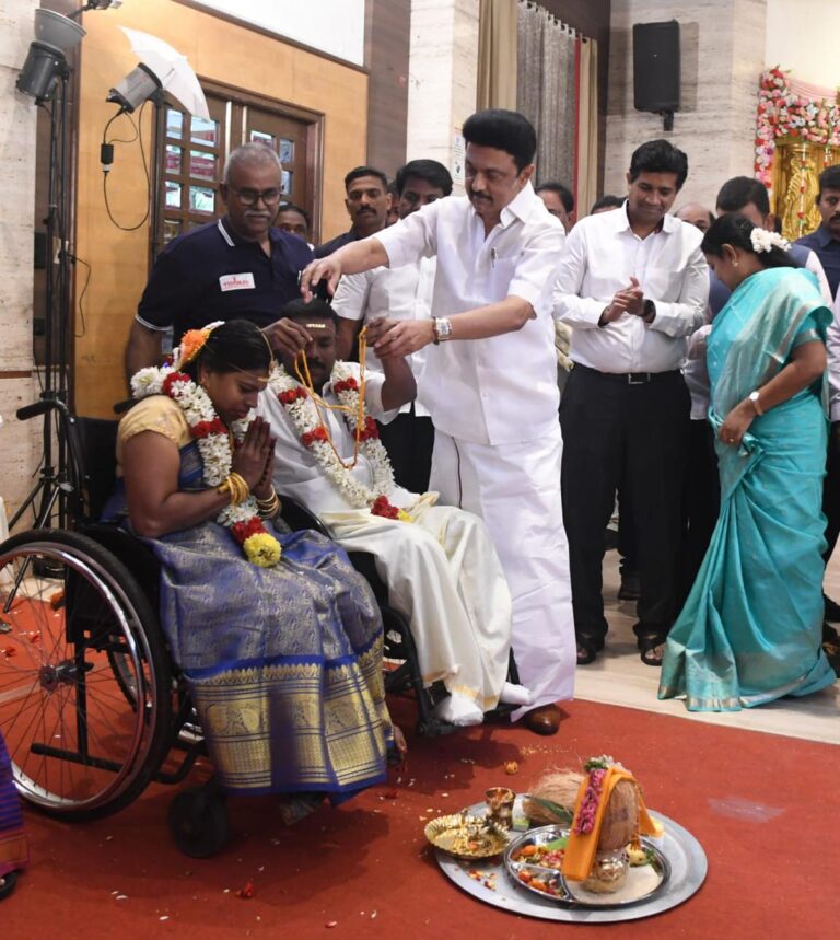 51 marriages for differently-abled persons attended by Chief Minister M.K.Stalin