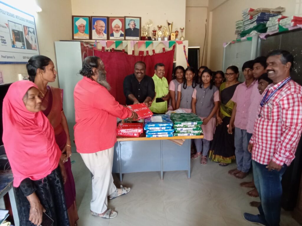 Flood relif to Govt. school student at perumbakkam