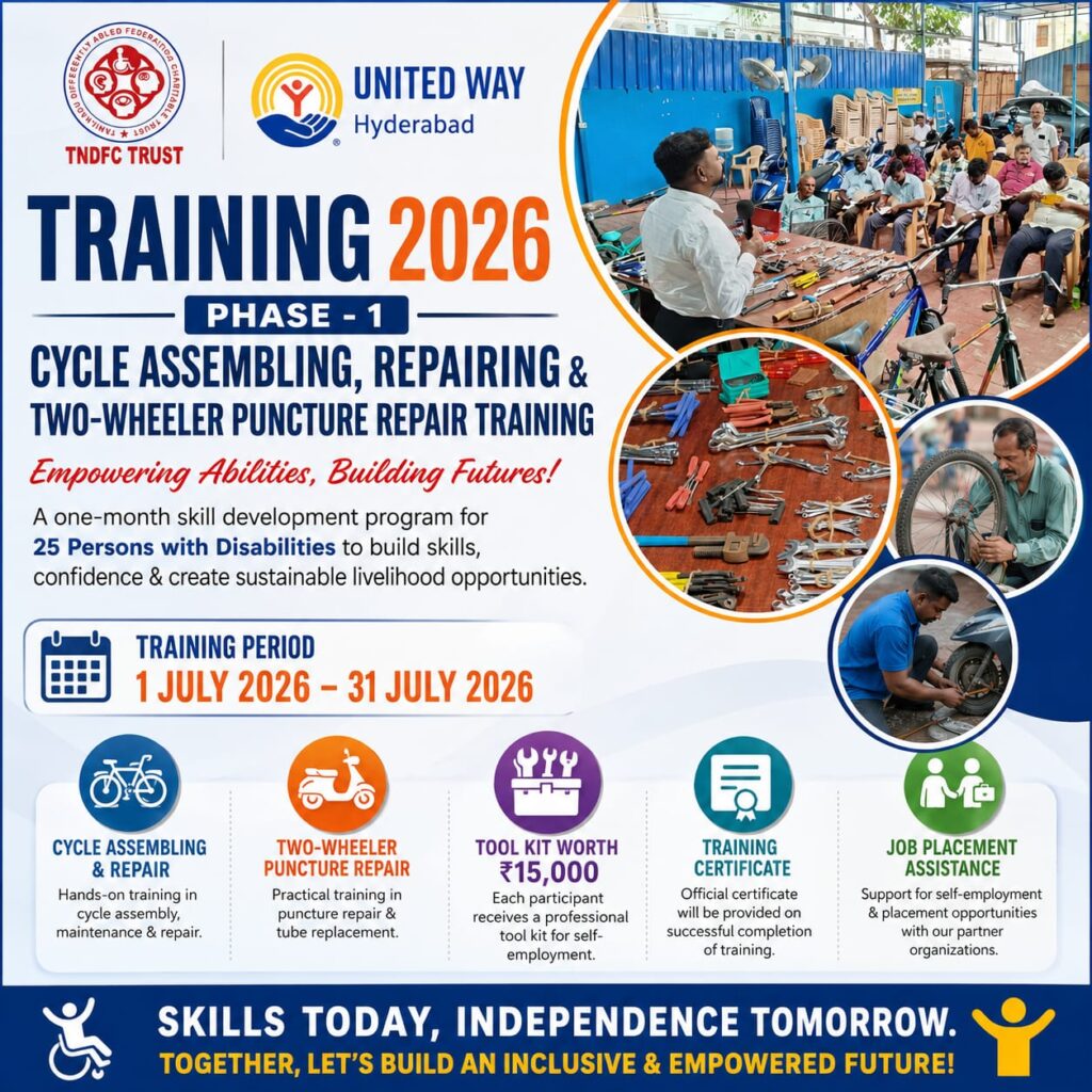 TNDFCT Launches Phase I of Cycle Assembling, Repairing & Two-Wheeler Puncture Facility Training – 2026